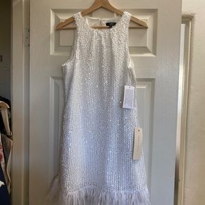 Sequin Feather Dress